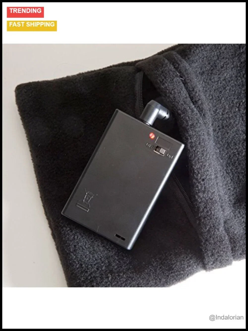 Micro Fleece Battery-Operated Heated Scarf with Pockets